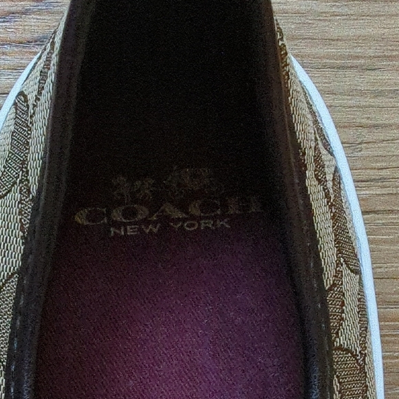 Coach Empire Low Top Logo Sneakers Brown Signature Canvas Wm Sz 10 - Picture 4 of 16